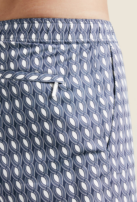 Moneto Print Swimshort - Navy