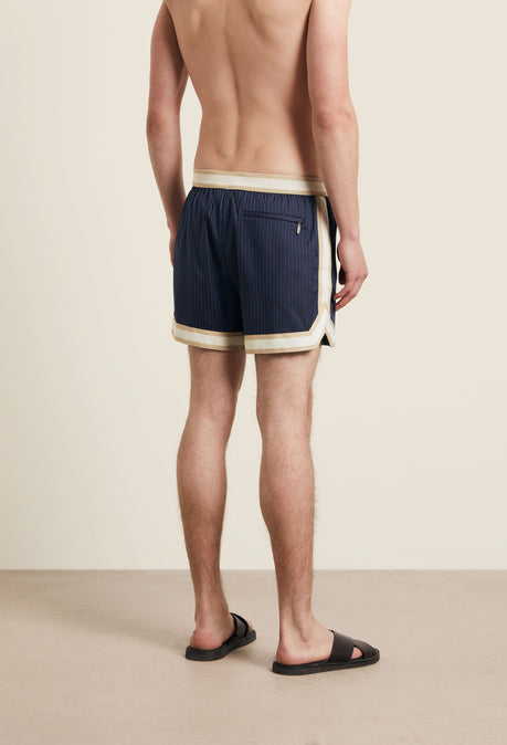 Pinstripe Baller Swimshort - Navy