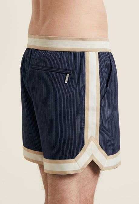 Pinstripe Baller Swimshort - Navy