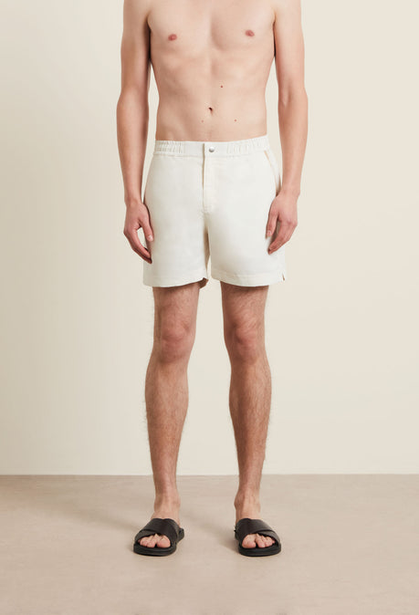 Plain Tailored Swimshort - Ivory