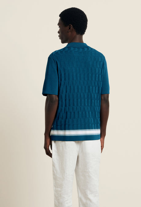 Polo rayé emblématique – Marine