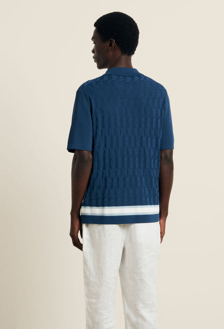 Signature Stripe Polo - Navy