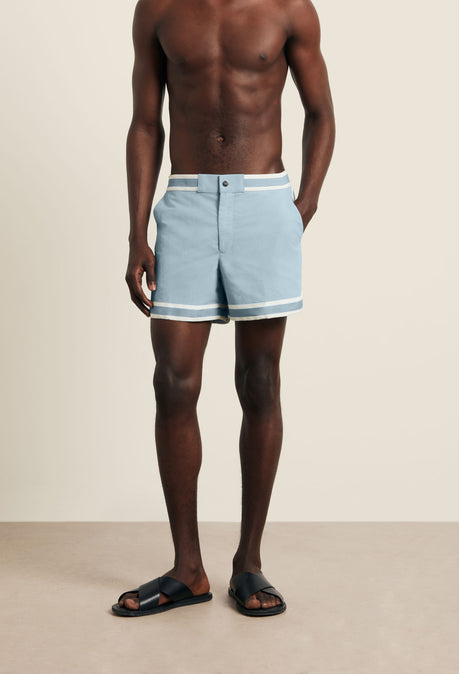 RECYCLED NYLON BALLER SWIMSHORT - POWDER BLUE
