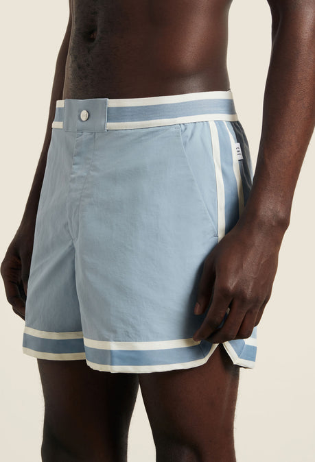 RECYCLED NYLON BALLER SWIMSHORT - POWDER BLUE