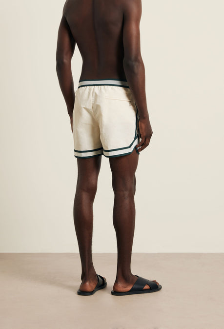 RECYCLED NYLON BALLER SWIMSHORT - IVORY