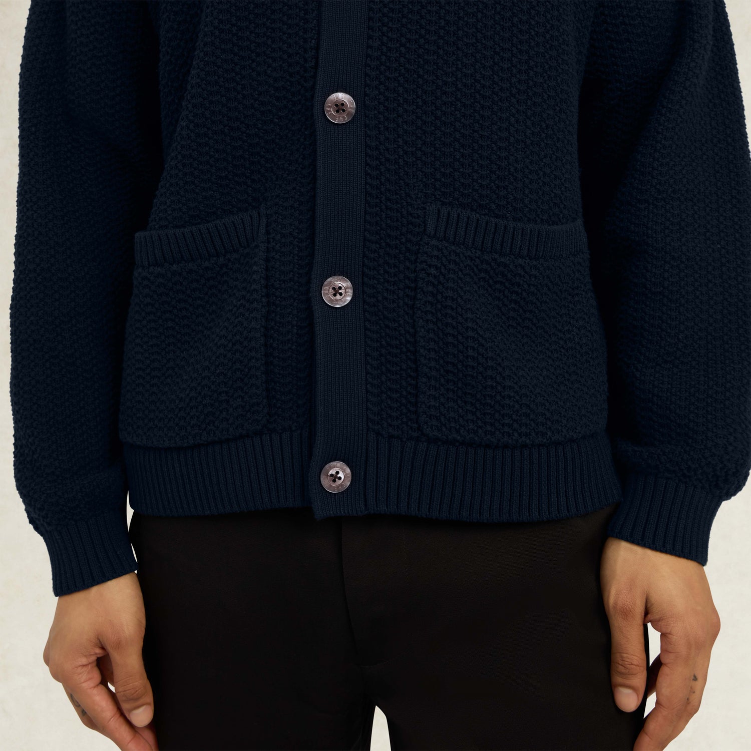 Casentino Crochet Jacket - Navy