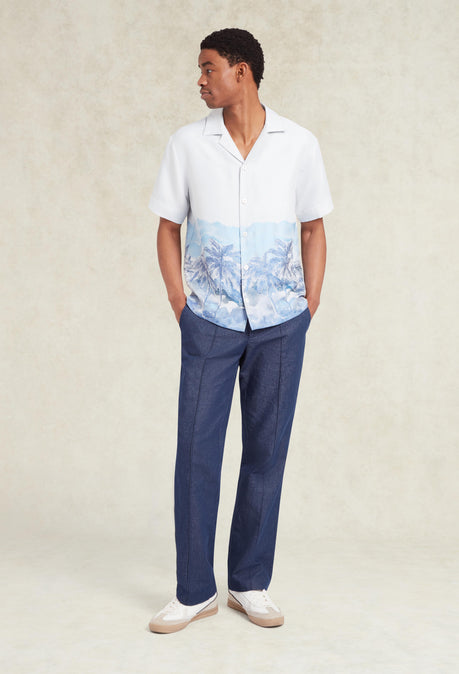 Cezane Silk-Blend Jacquard Shirt