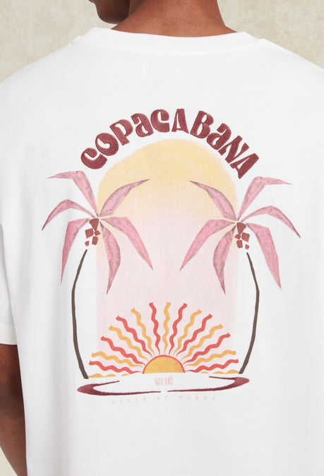 Copacabana Print T-Shirt - Ecru
