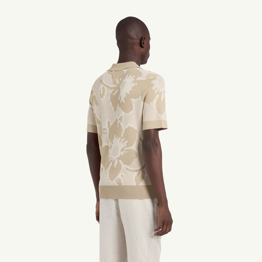 COPPOLA CAMO FLORAL POLO - BEIGE