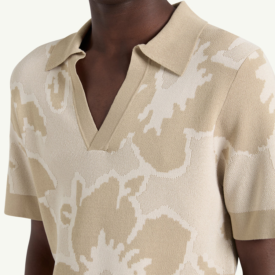 COPPOLA CAMO FLORAL POLO - BEIGE