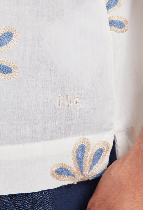 Daisel Embroidered Shirt - White