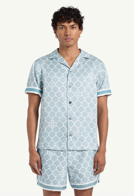 DEIRA PRINTED VALBONNE - POWDER BLUE