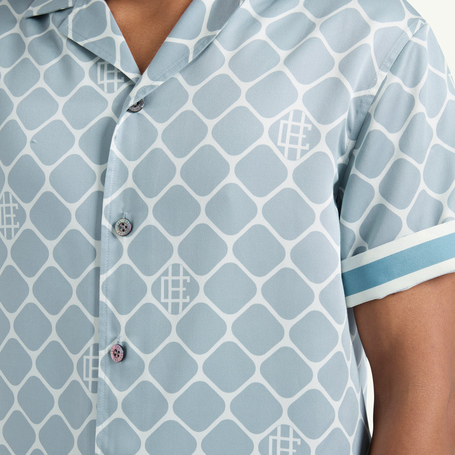 DEIRA PRINTED VALBONNE - POWDER BLUE