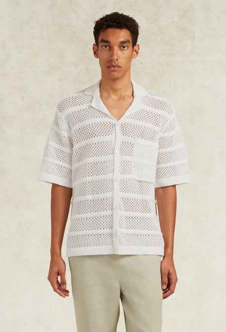 DESIDERIO COTTON KNIT SHIRT - IVORY