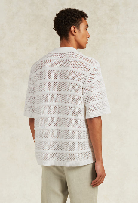 DESIDERIO COTTON KNIT SHIRT - IVORY