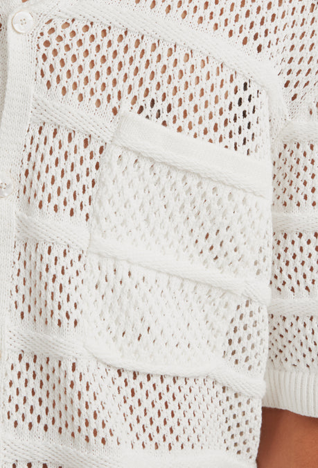 DESIDERIO COTTON KNIT SHIRT - IVORY