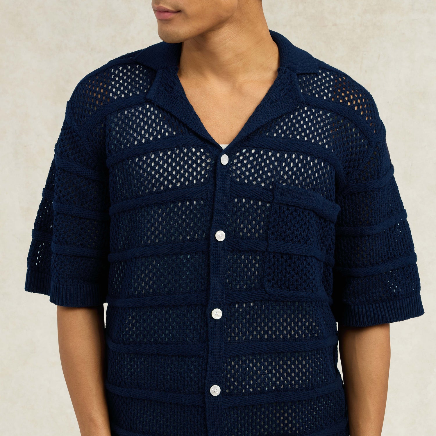 Desiderio Knitted Shirt - Navy