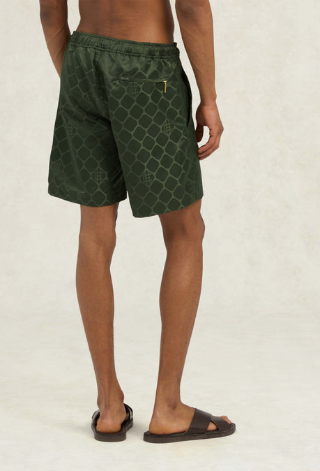 Diera Jacquard Oceano Swimshort - Pine Green
