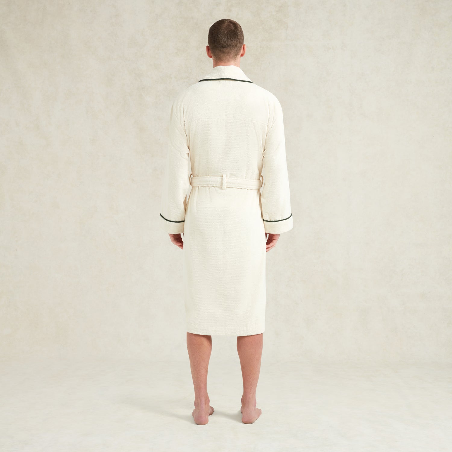 Shawl Collar Dressing Gown - Ivory