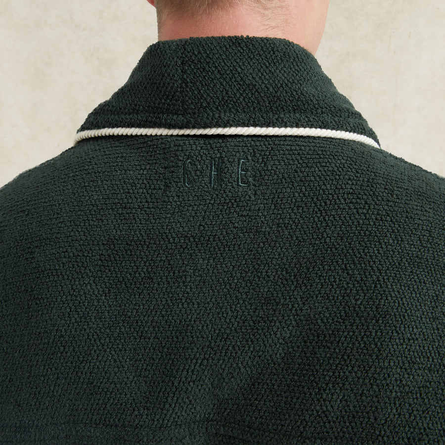Shawl Collar Dressing Gown - Pine Green