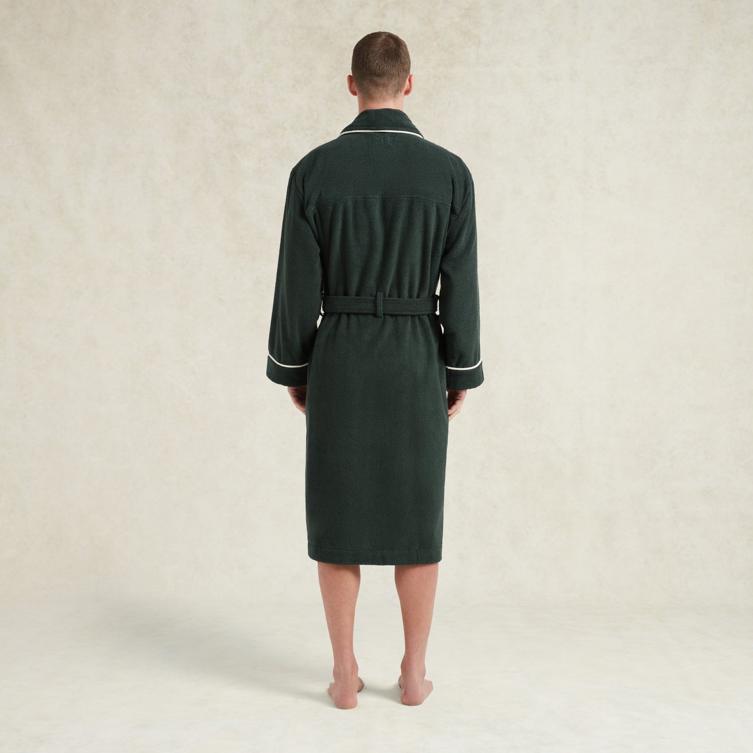 Shawl Collar Dressing Gown - Pine Green