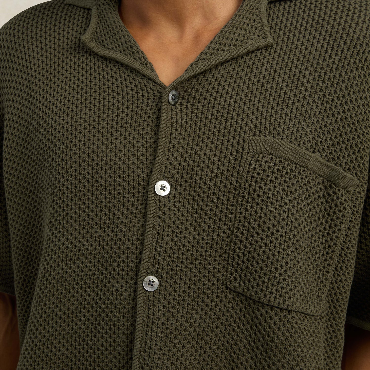 El Junco Heavy Gauge Knit Shirt - Khaki