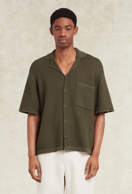 El Junco Heavy Gauge Knit Shirt - Khaki