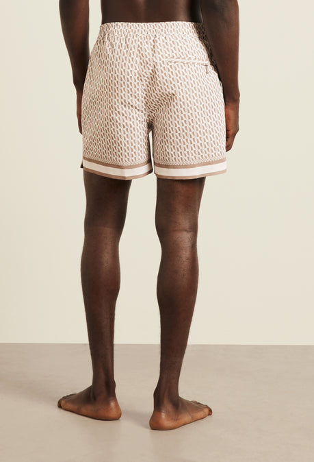 Galliano Border Swimshort - Beige