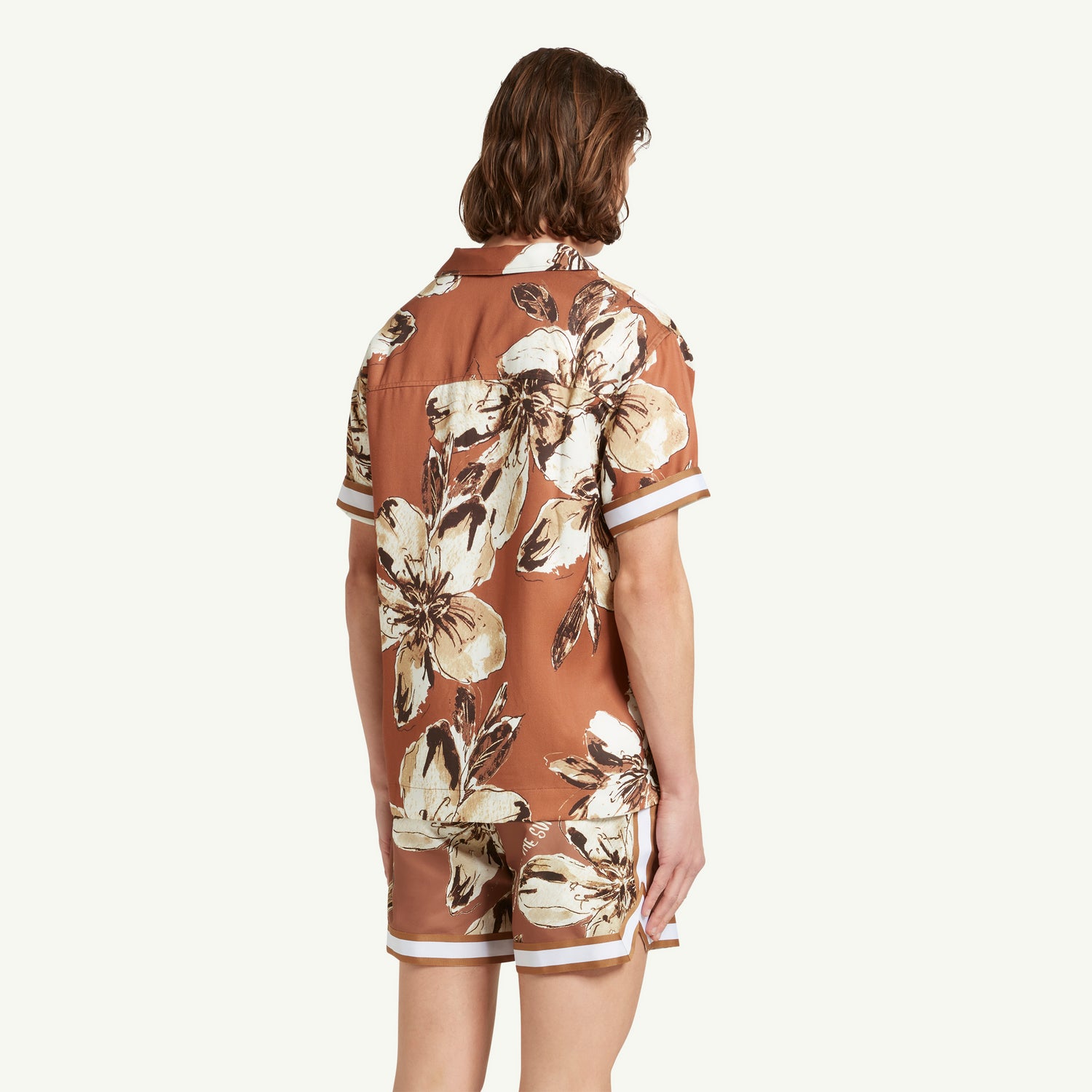 HOPPER FLORAL SHIRT - BROWN