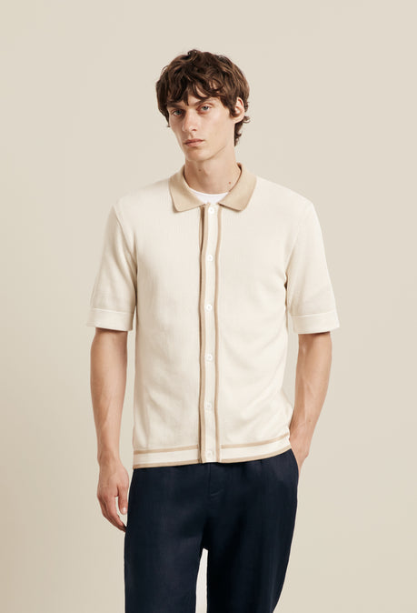 Polo Jorge en viscose boutonnée - Ivoire