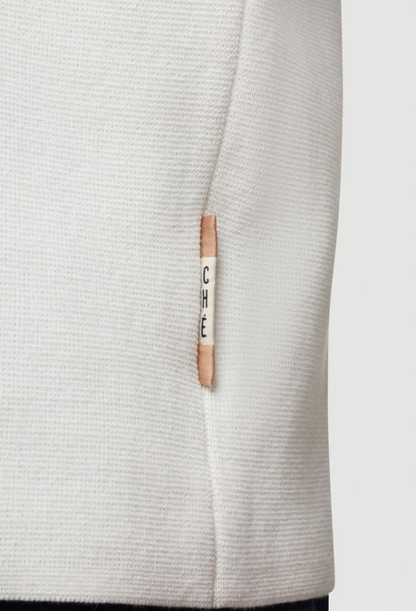 KNITTED RUGBY POLO - WHITE