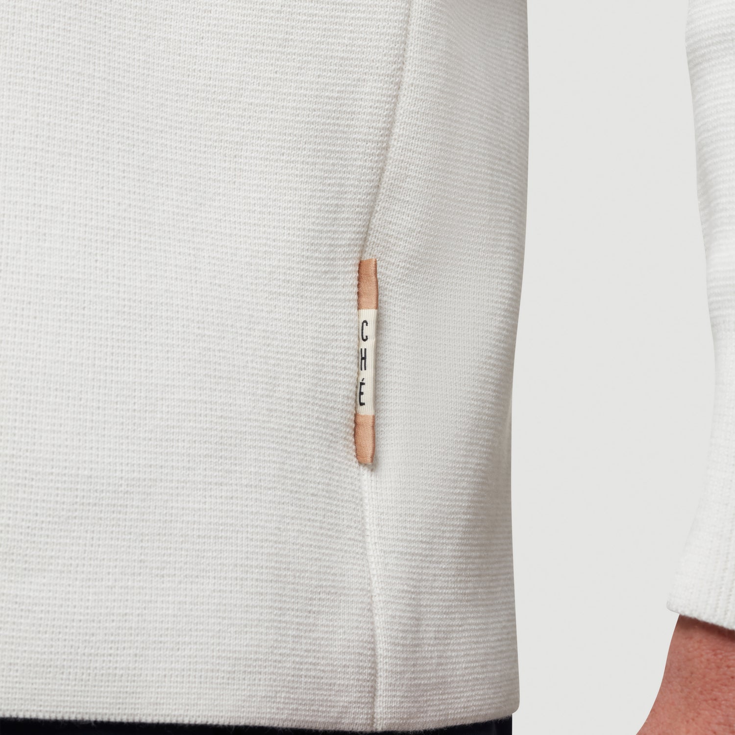 KNITTED RUGBY POLO - WHITE