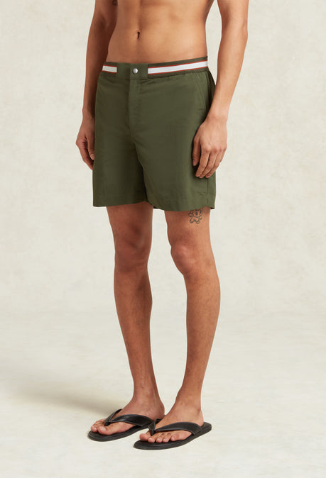 LONGER SUNSEEKER RECYCLED NYLON SWIMSHORT - KHAKI
