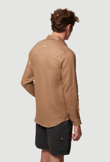 LINEN SHIRT - TAN