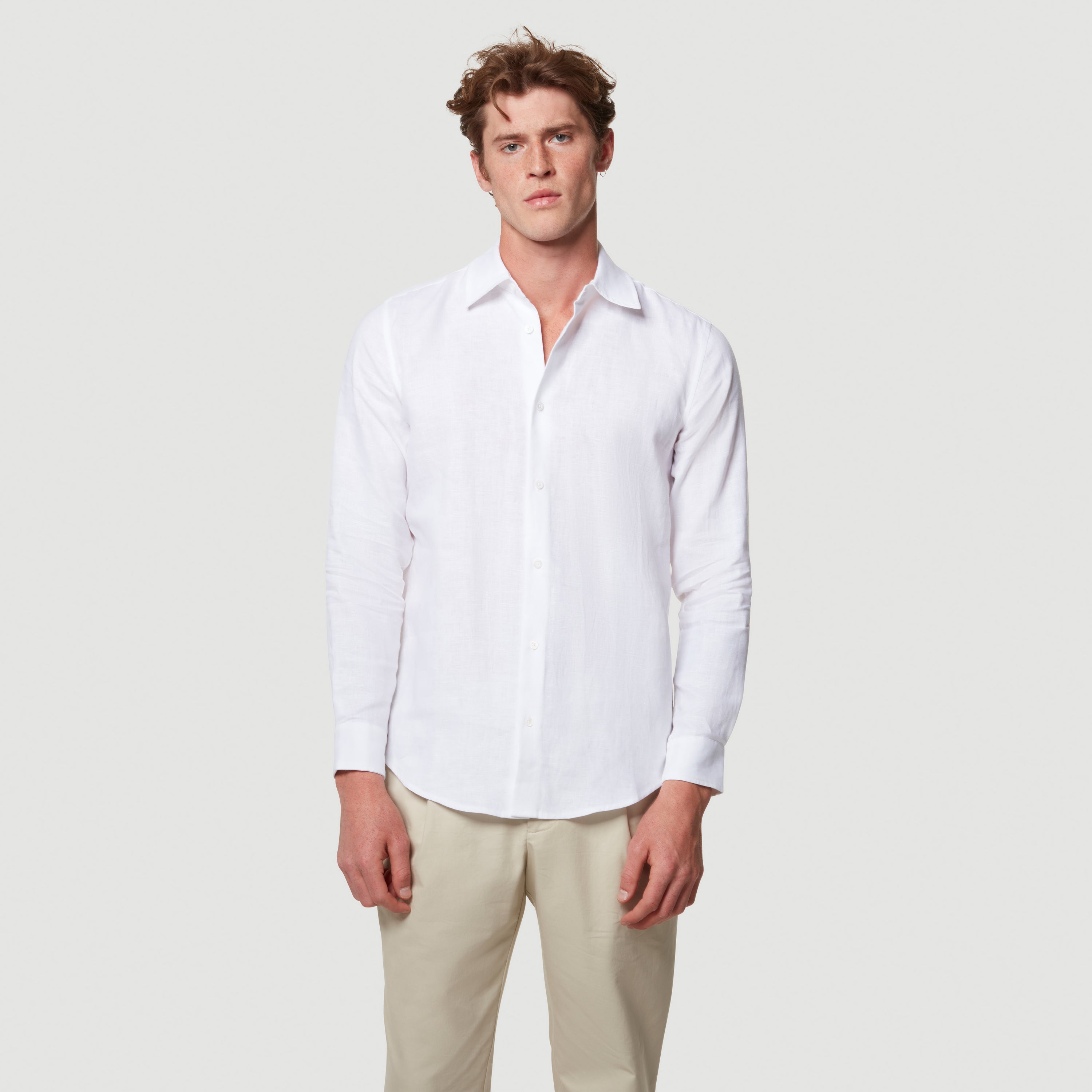 White Linen Long Sleeve Shirt Long Sleeve Shirt | CHÉ Studios