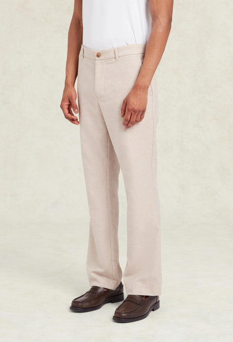 Largo Cotton Blend Trouser - Beige