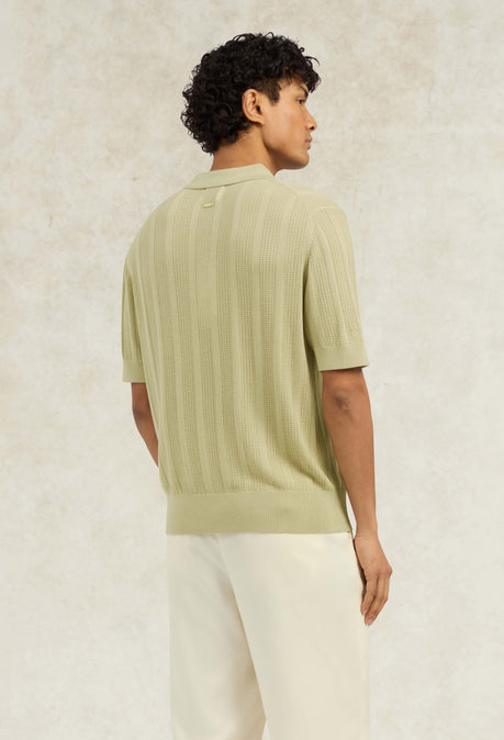 Melia Silk Blend Polo - Sage