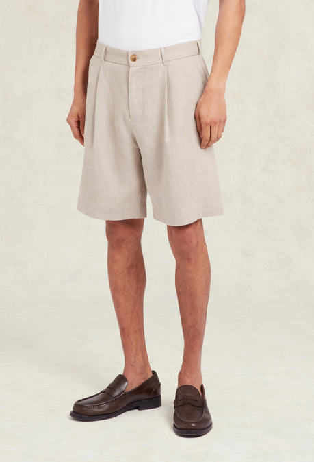 Linen Bermuda Short - Oat