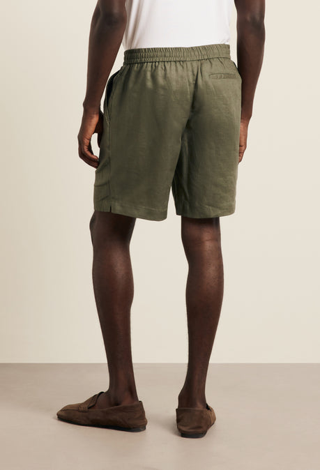 SHORT EN LIN - KAKI