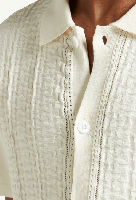 LINKS KNITTED SHIRT - IVORY