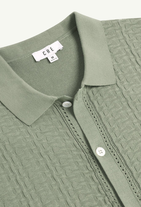 LINKS KNITTED SHIRT - SAGE