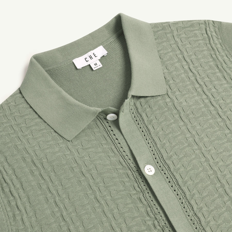 LINKS KNITTED SHIRT - SAGE