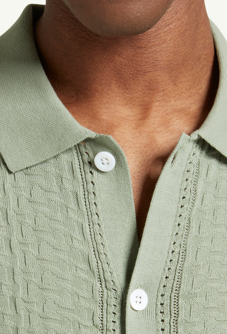 LINKS KNITTED SHIRT - SAGE