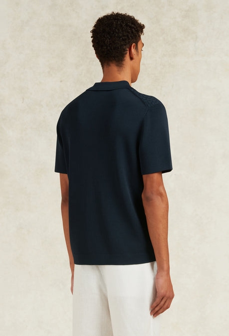 LINKS RAYON KNIT SHIRT - NAVY