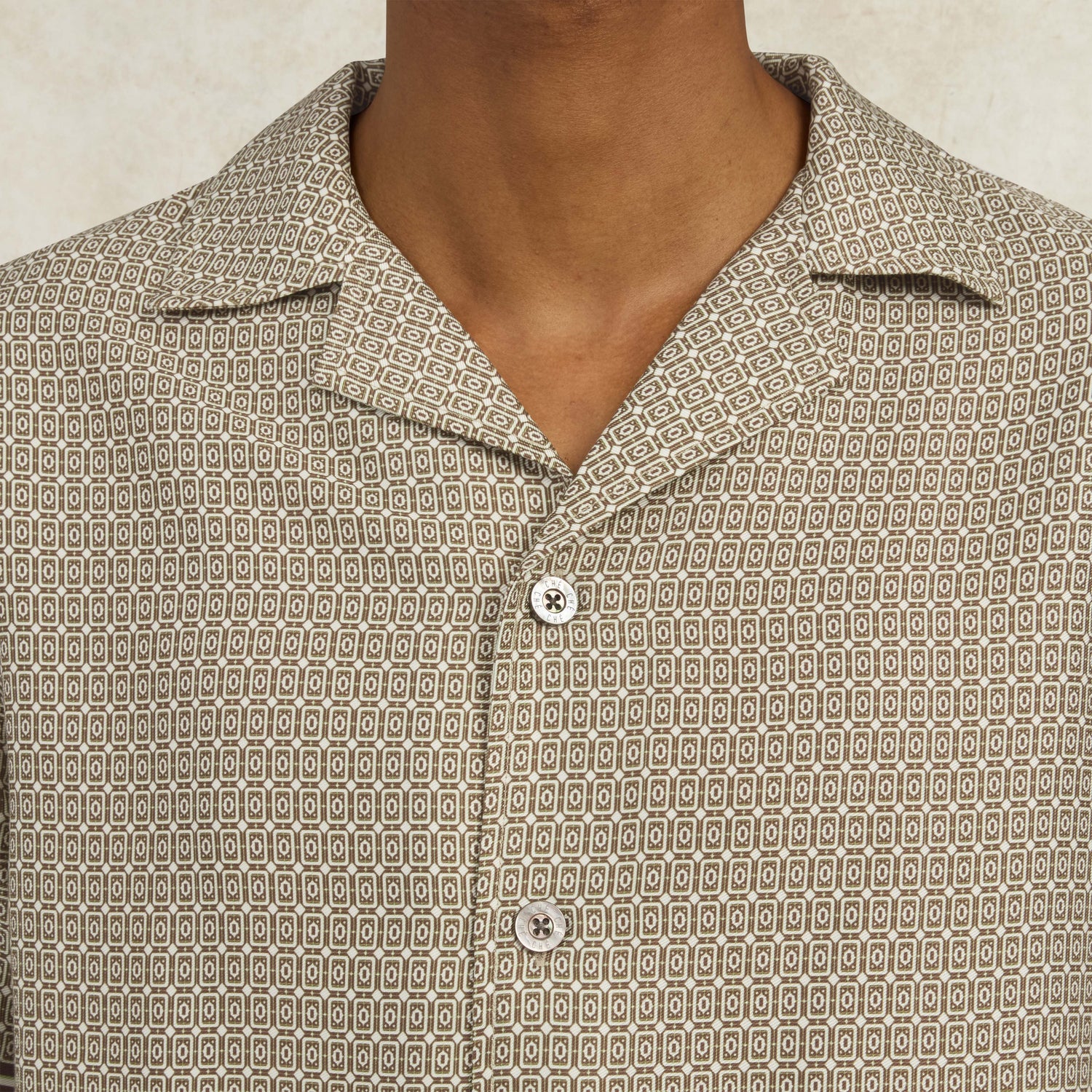 Lucena Print Shirt - Light Brown