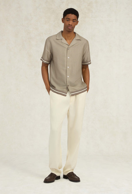 Lucena Print Shirt - Light Brown