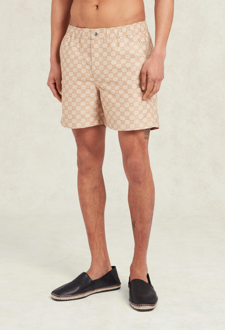 Margarida Jacquard Swimshort - Buttermilk