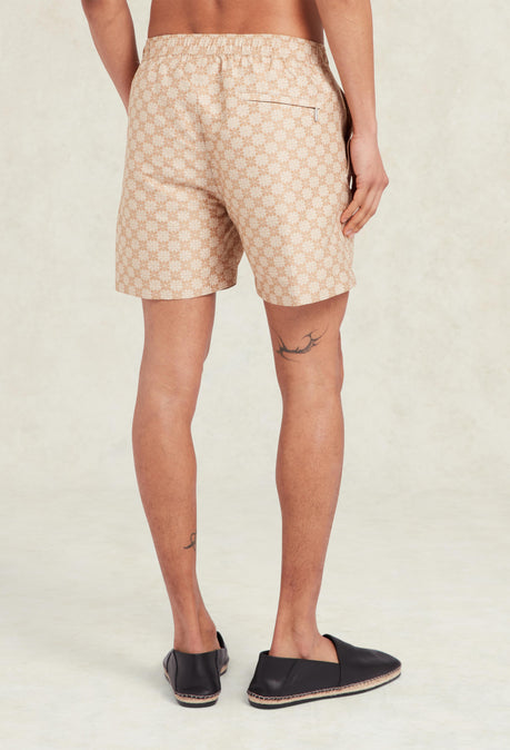 Margarida Jacquard Swimshort - Buttermilk