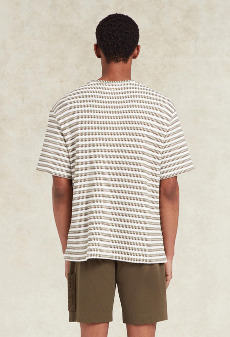 Mathias Striped T-Shirt - Khaki