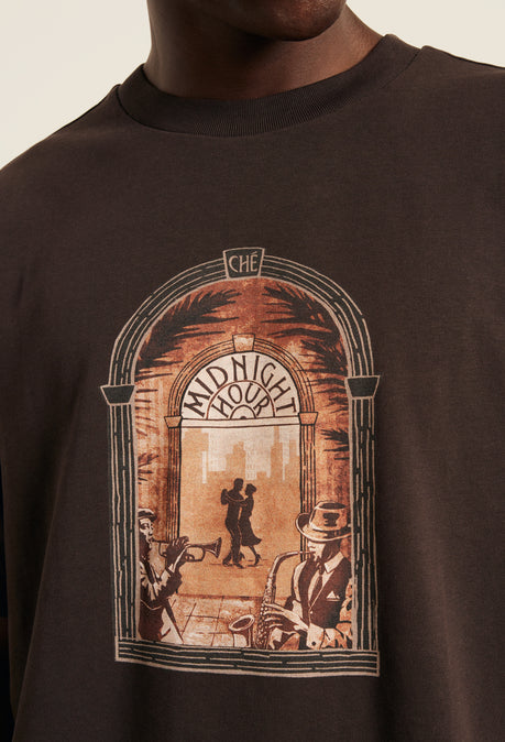 Midnight Arch T-shirt - Chocolate Brown